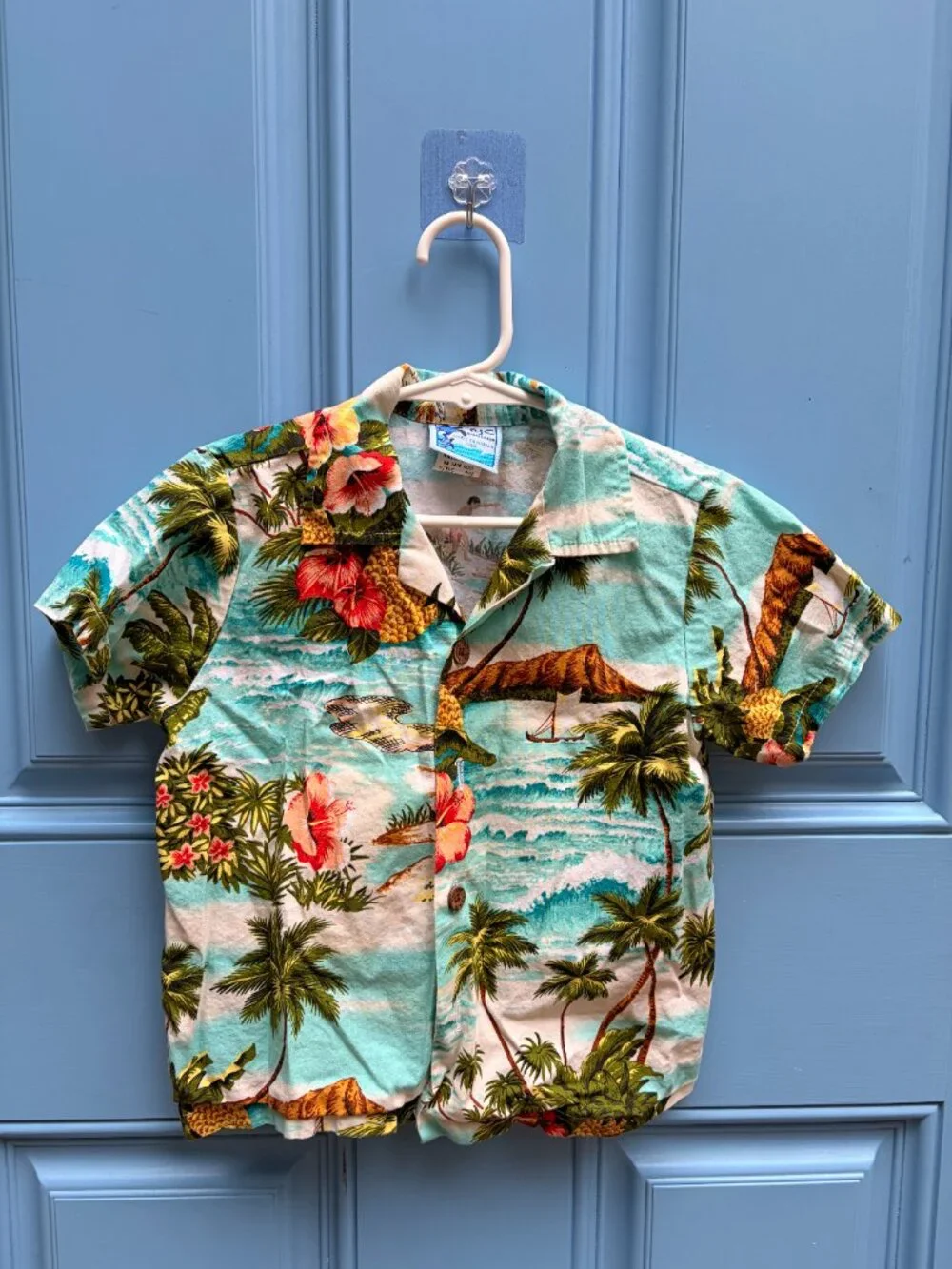 RJC Hawaiian Tropical Aqua Shirt + Shorts Set 3T